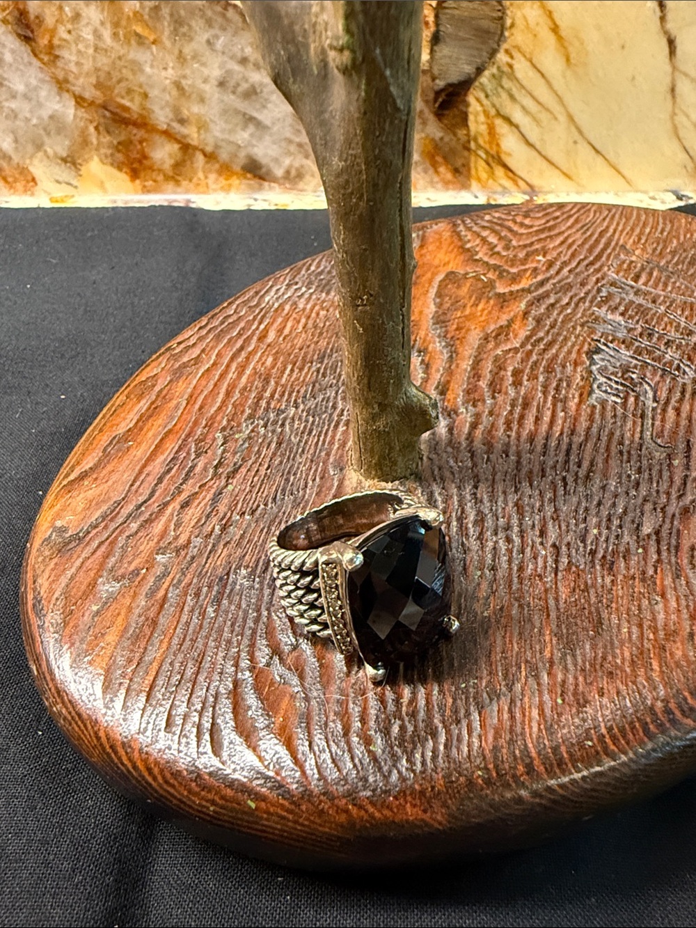 like:

“Authentic David Yurman Noblesse Black Onyx Cable Ring Sterling Silver”
